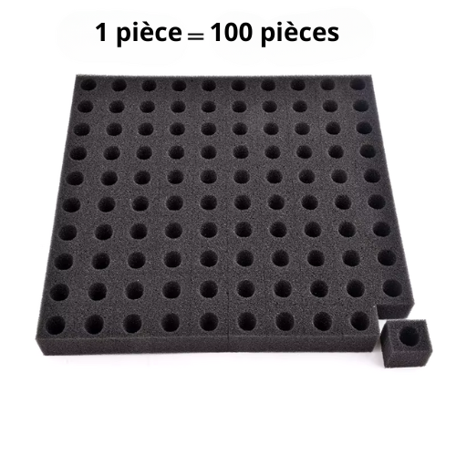 Lot de 100 éponges pour semis, pour culture hydroponique de légumes, pour pépinière, pour fleurs,