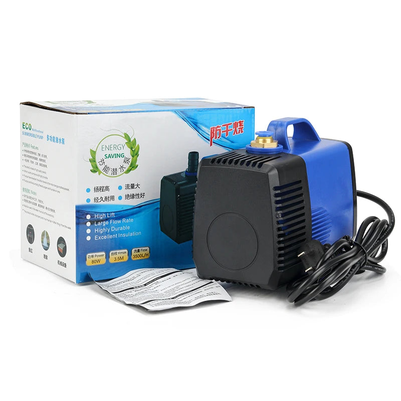 Pompe à eau 80W 3,5m 220V – Refroidissement efficace pour routeur CNC 2,2kW