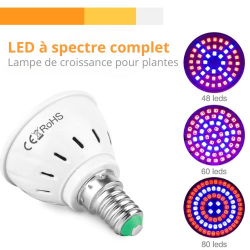 Phytolamp Lampe de croissance LED à spectre complet E27 E14 Lampe pour plantes Fitolamp pour semis d'intérieur Boîte de culture de fleurs Fitolampy