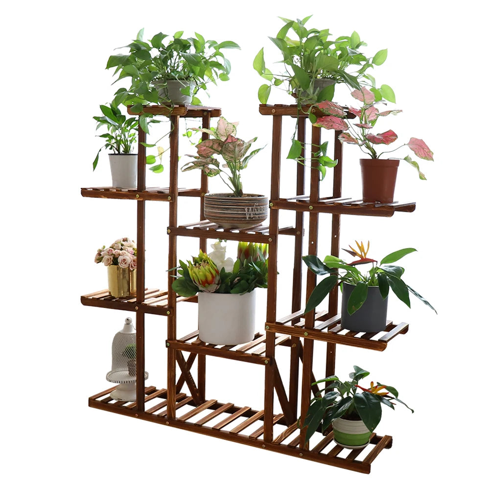 Porte Plante en Bois Multi-Étages