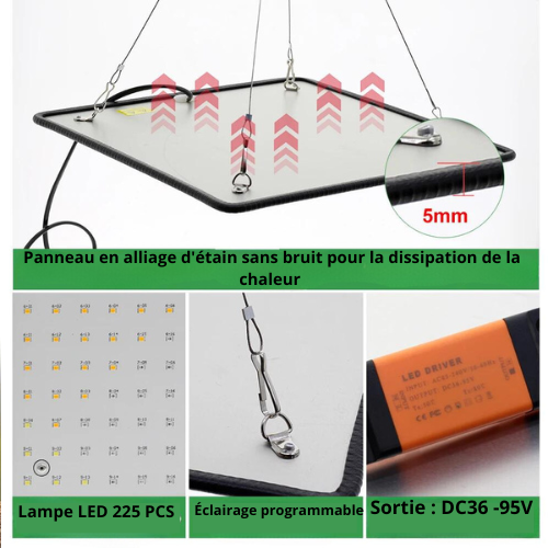 Lampe de Culture LED Ultra Fine pour Hydroponie : Eclairage Performant et Économique pour vos Cultures