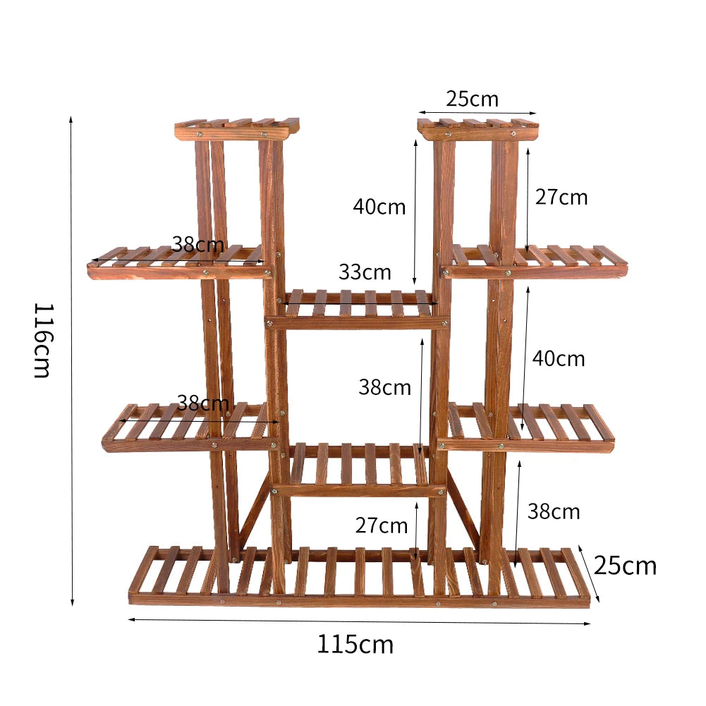 Porte Plante en Bois Multi-Étages