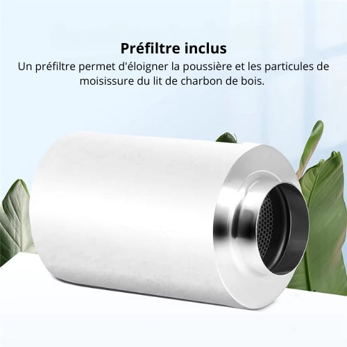 Filtre à Charbon Actif 4 Pouces – Anti-Odeurs pour Culture Hydroponique et Tentes de Culture