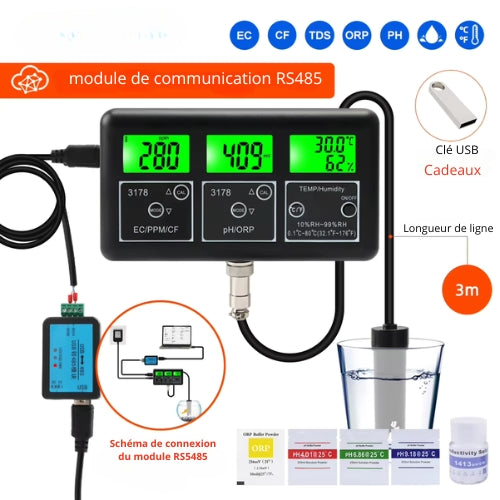 Sonde RS485 EU 3M – Capteur Haute Précision pour Analyse de Qualité de l’Eau