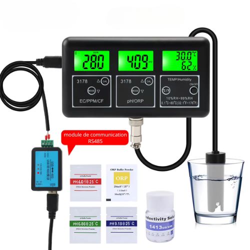 Testeur de Qualité de l’Eau RS485 EU 220V 1.2M – Analyse Précise en Temps Réel