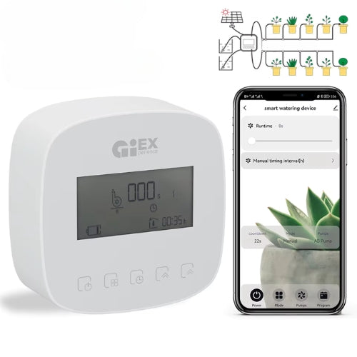 Dispositif d'Arrosage Automatique à Double Pompe WiFi - Système d'Irrigation Goutte à Goutte avec Minuterie, Batterie Lithium et Charge Solaire