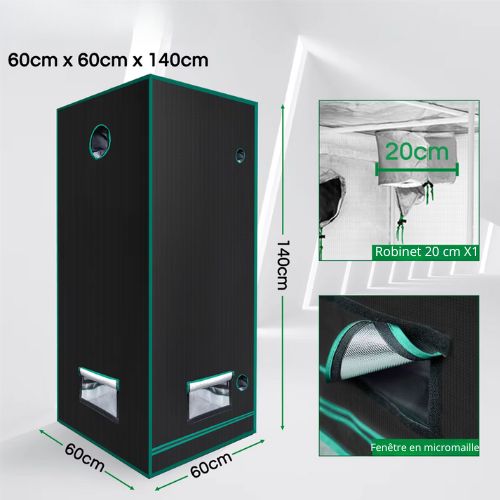Kit de Culture Intérieur Mars Hydro TS 1000 LED 60x60x140 cm pour Hydroponie