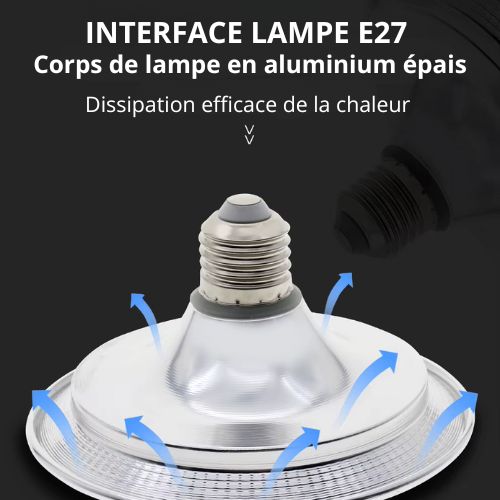 Lampe de croissance E27 18W LED à spectre complet Phytolamp