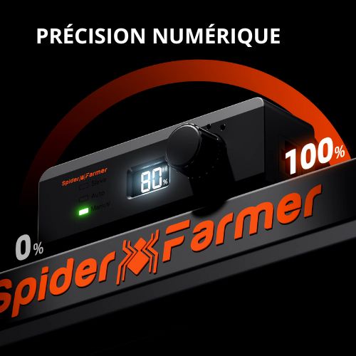 Spider Farmer G5000 480W Lampe de croissance à LED à spectre complet CO2 commercial pour semis, légumes, fleurs, plantes hydroponiques d'intérieur