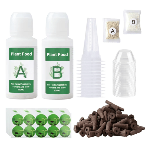 Kit d'engrais AB solide - Culture hydroponique d'intérieur - Solution nutritive pour plantes - Favorise une croissance saine - Sans pesticides ni herbicides - Facile à utiliser