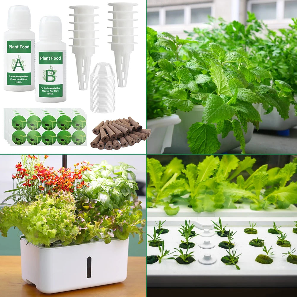 Kit d'engrais AB solide - Culture hydroponique d'intérieur - Solution nutritive pour plantes - Favorise une croissance saine - Sans pesticides ni herbicides - Facile à utiliser