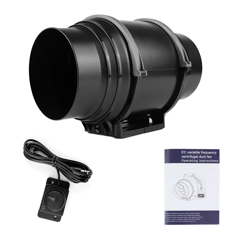 Ventilateur de Conduit en Ligne LTD-XL150 EC – Contrôle Intelligent pour Culture Hydroponique
