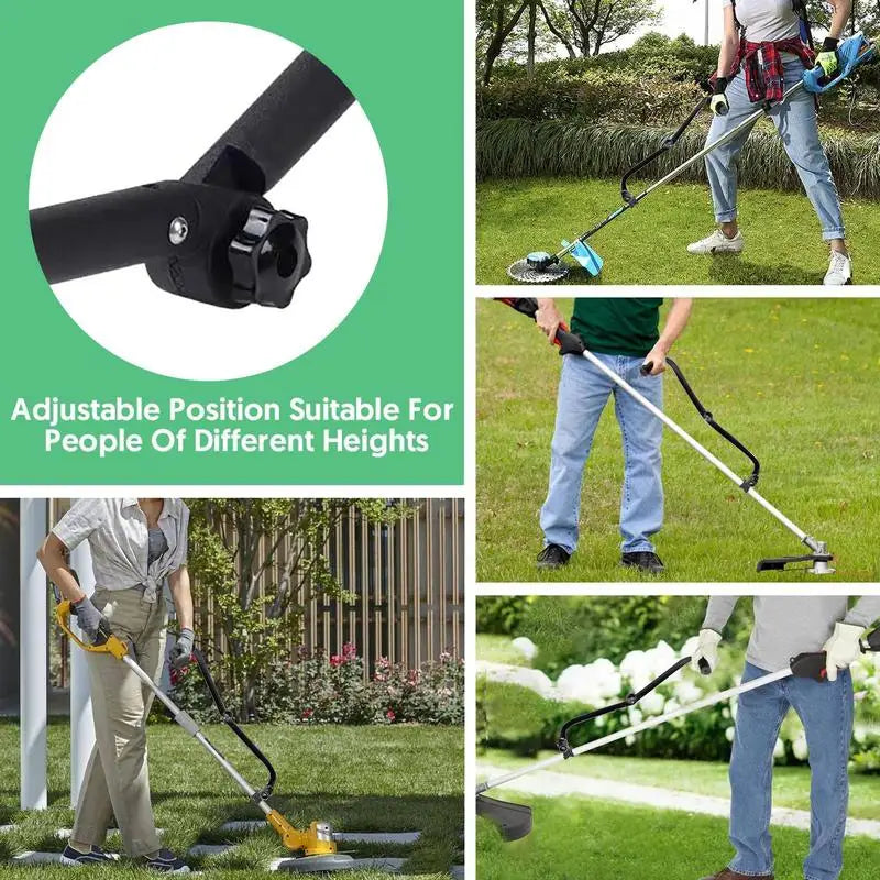 Poignée de tondeuse à gazon, Extension ergonomique, poignée de tondeuse à Angle réglable, pièces de rechange pour désherbeur de jardin