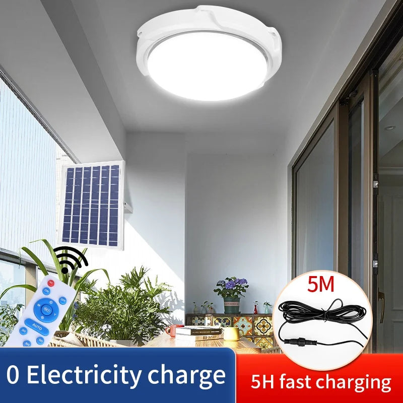 Luminaire LED Solaire Intérieur pour Balcon