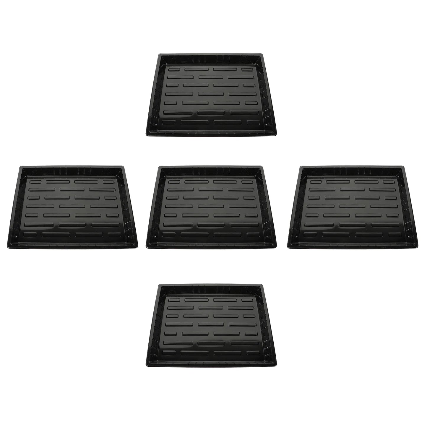 Set FloraGrow – Lot de 5 Pots de Culture avec Plateau pour Semis et Plantes Succulentes