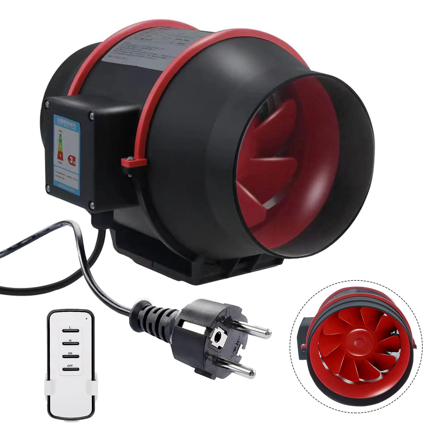 Ventilateur d’Extraction 100MM – Idéal pour la Culture Hydroponique
