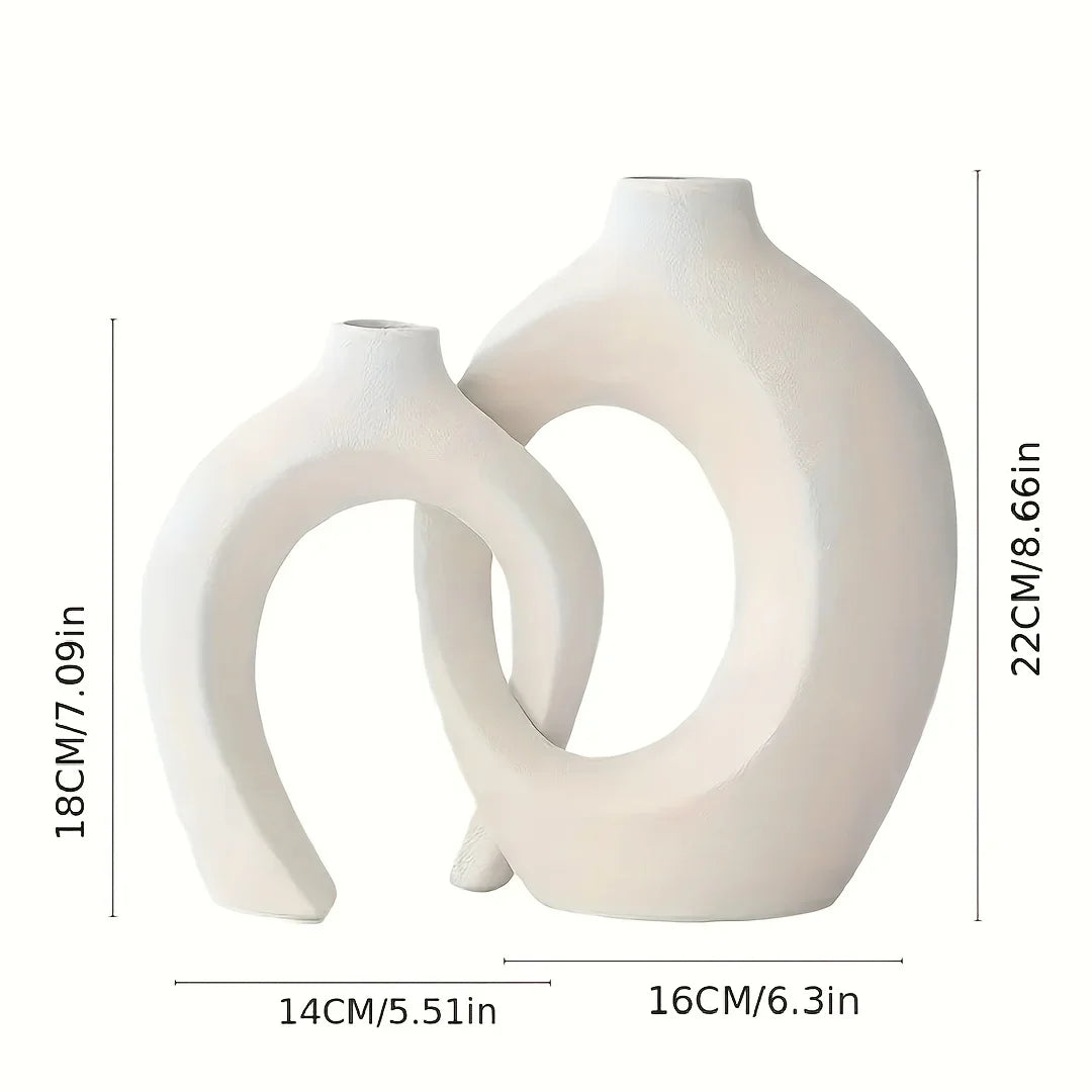 Duo de Vases Nordique en Céramique