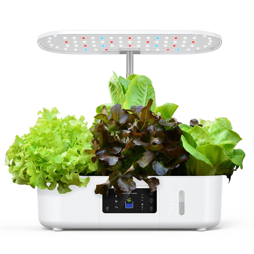 Kit de culture hydroponique - Jardin d'intérieur LED - Pompe à eau intelligente - Cultivez herbes, légumes et fleurs - Système facile et écologique
