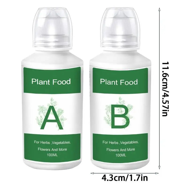 🌿 Nutriments Hydroponiques A & B – Aliments Végétaux pour Fleurs, Légumes et Fruits