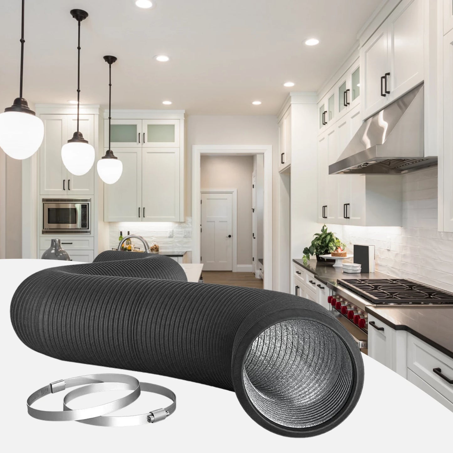 Tuyau d'Évent de Sèche-Linge en Aluminium – Ventilation Optimale pour Culture Hydroponique