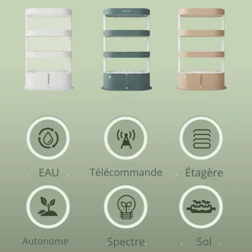 Système de Culture Hydroponique Intérieur – Jardinière Verticale Intelligente