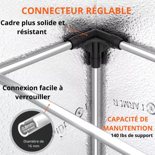 Tente de culture Spider Farmer 140X70X200CM Mylar 1680D