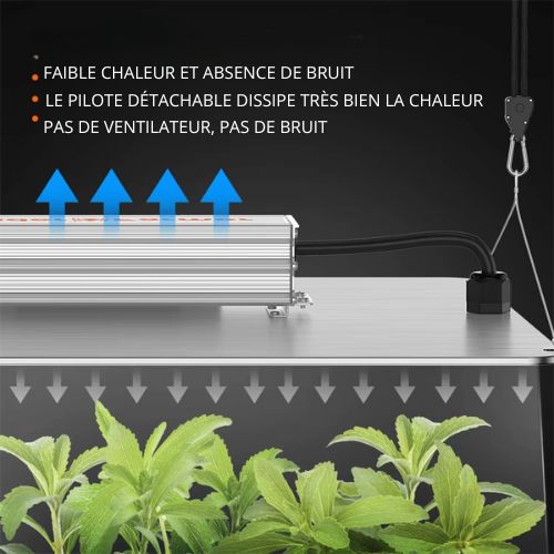 Kit d'éclairage de culture à LED Spider Farmer SF4000 Kit de tente de culture 4X4FT Système de filtre à charbon