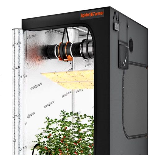 Kit d'éclairage de culture à LED Spider Farmer SF4000 Kit de tente de culture 4X4FT Système de filtre à charbon