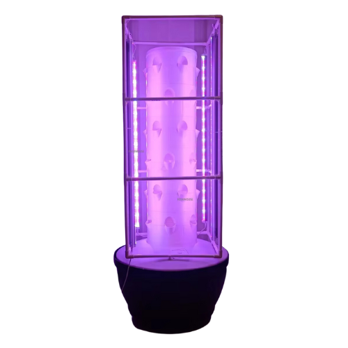 Tour hydroponique intelligente à haut rendement pour jardin d'intérieur avec Lampe LED