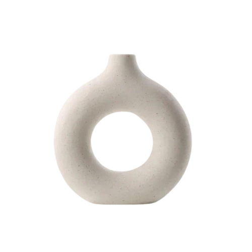 Vase nordique circulaire creux en céramique