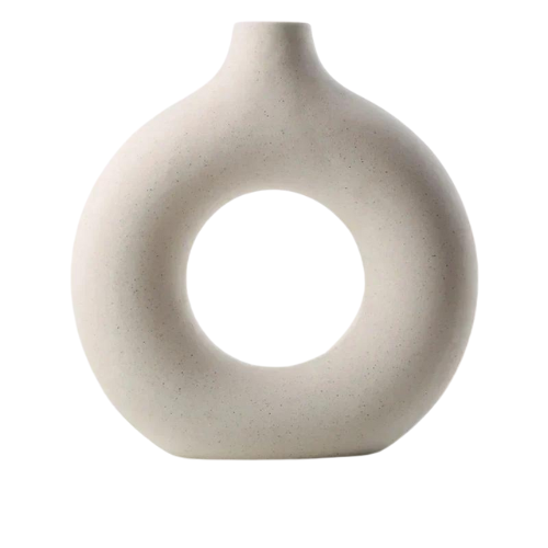 Vase nordique circulaire creux en céramique