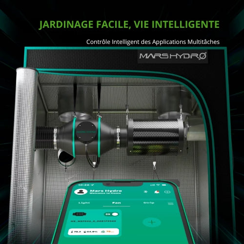 Ventilateur de Conduit Intelligent Mars Hydro 4" iFresh – Contrôle Optimal pour Culture Hydroponique