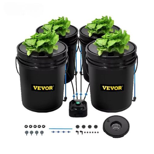 Système Hydroponique VEVOR DWC 5 Gallons avec 8 Seaux Multiples