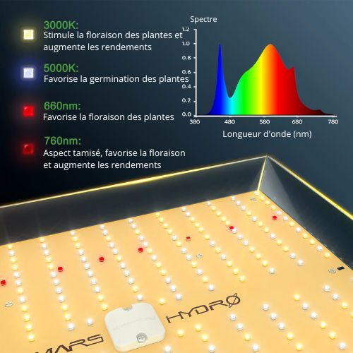 Kit de Culture Intérieur Mars Hydro TS 1000 LED 70x70x160 cm pour Hydroponie