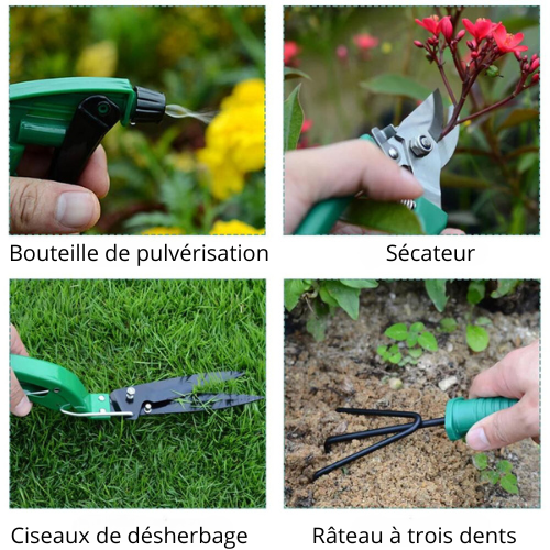 Kit d'outils de jardin multifonctions