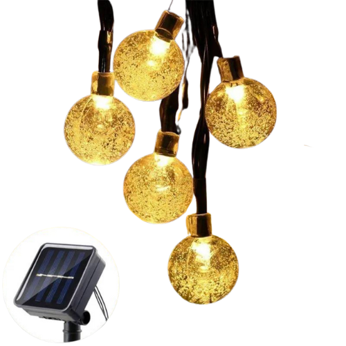 Guirlande Solaire Extérieure LED en Forme d'Ampoule