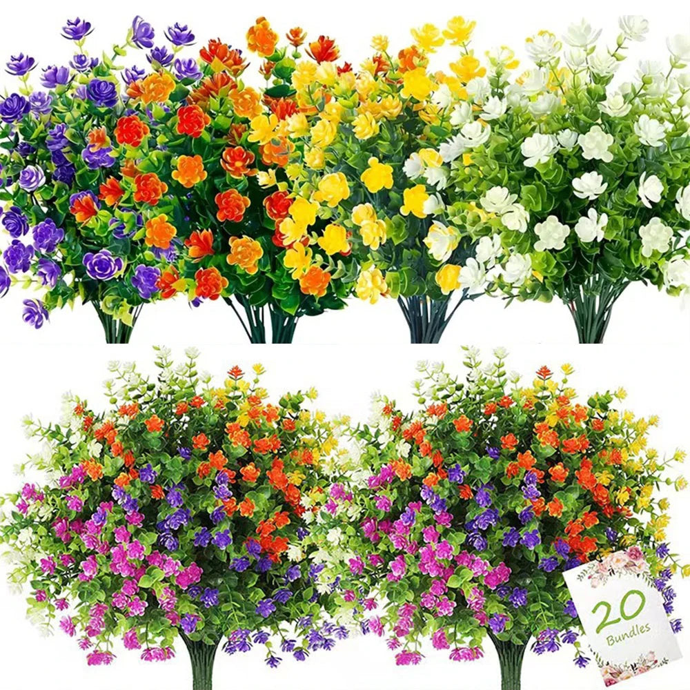 1 lot de fleurs artificielles d'extérieur