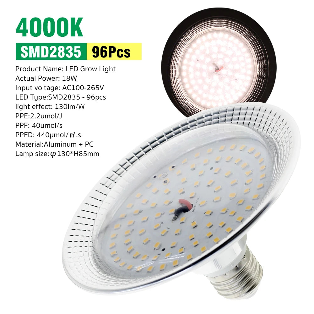 AC100-265V LED Grow Light E27 Phytolamp for Plants Full Spectrum Grow Light Bulb Indoor Plant Lighting Hydroponic Growth Lights