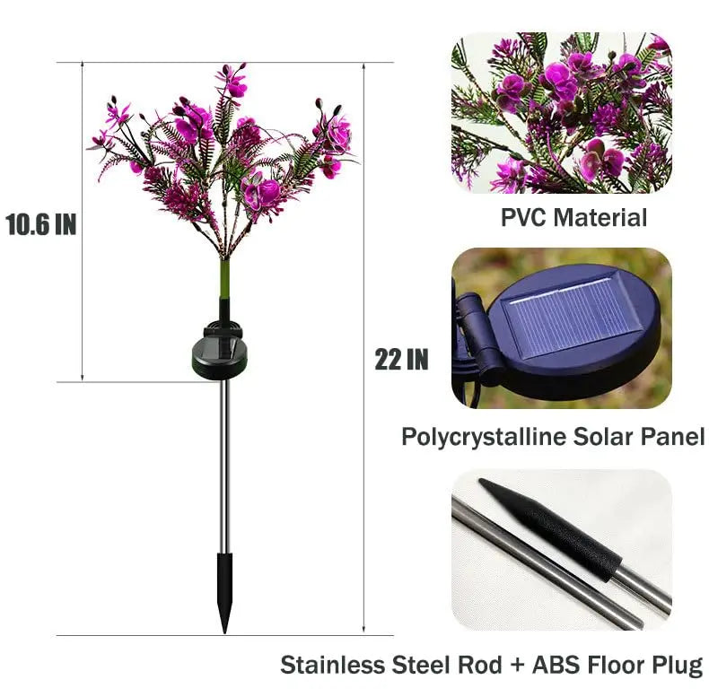 Lampe solaire Florale Phalaenopsis