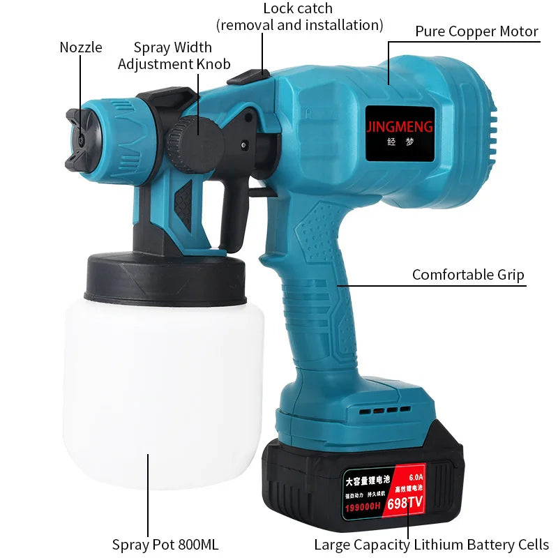 Pistolet de pulvérisation électrique sans fil