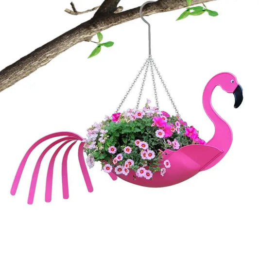 Pot de fleur flamant rose créatif en forme de perroquet