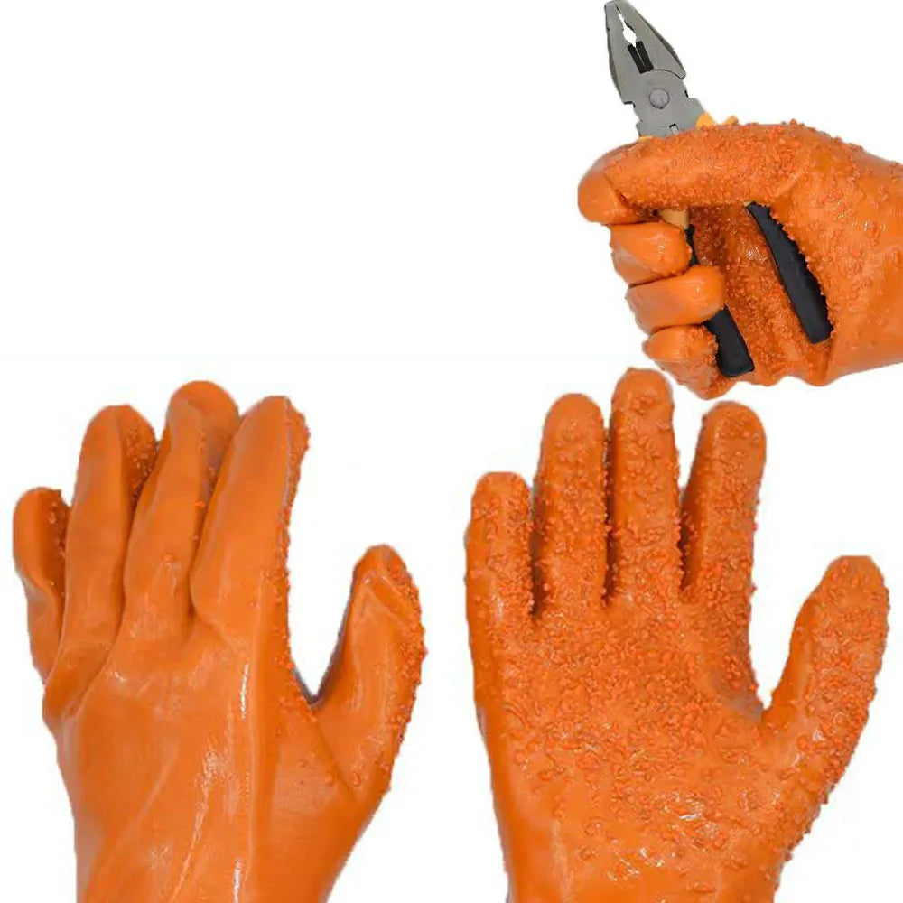 Gants de pêche imperméables à doigt complet antidérapants , pour attraper du poisson,