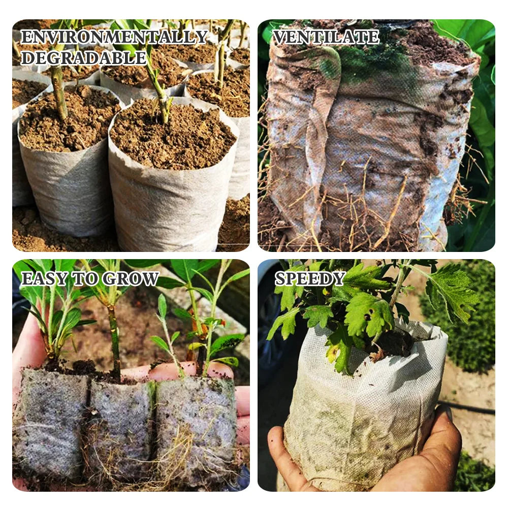 Sacs de culture de plantes en tissu biodégradables