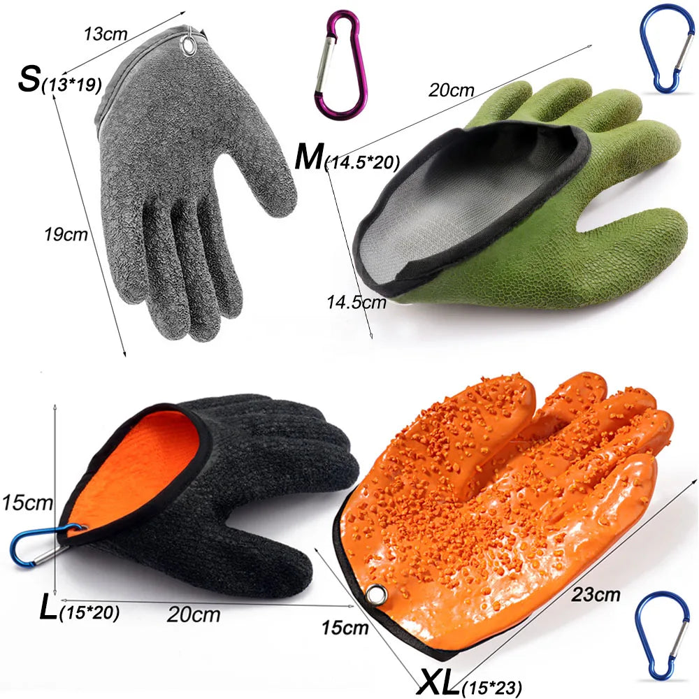 Gants de pêche imperméables à doigt complet antidérapants , pour attraper du poisson,