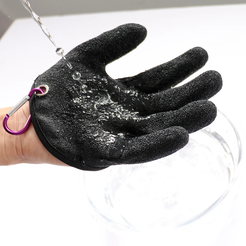 Gants de pêche imperméables à doigt complet antidérapants , pour attraper du poisson,