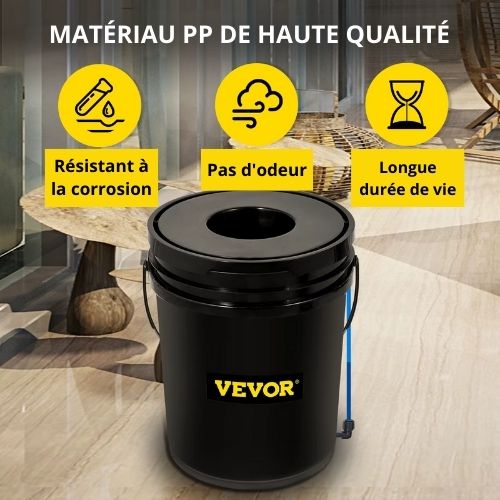 Système Hydroponique VEVOR DWC  5 Gallons avec 4 Seaux Multiples